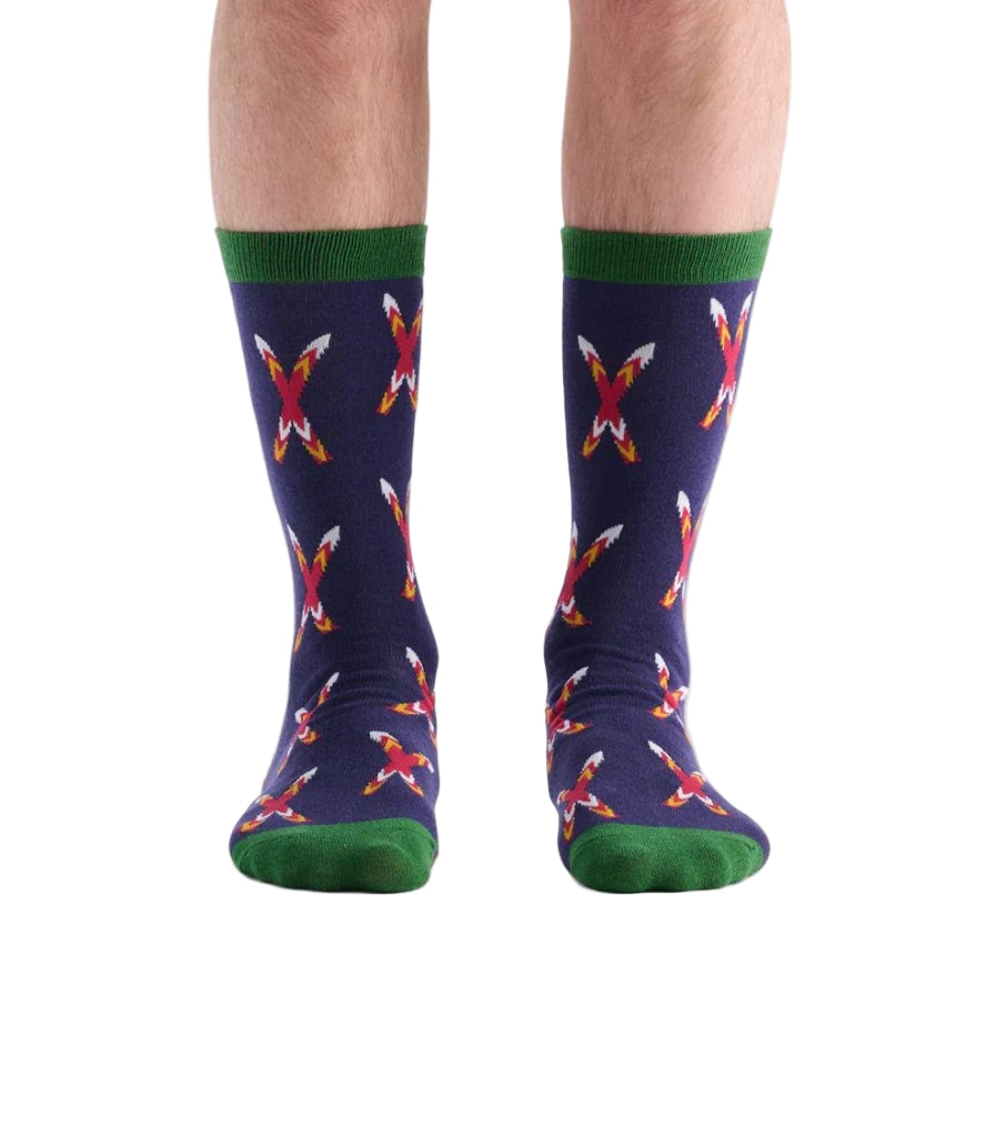 Crossed Skis Beer Can Socks