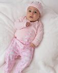 Baby Girl 3 Piece Bunny Snapsuit Outfit