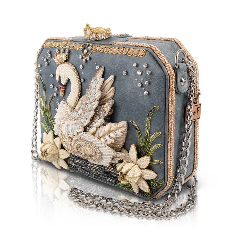 Mary Frances Swan Princess Shoulder Handbag
