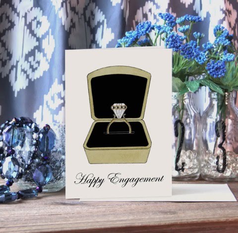 s.e. hagarman Happy Engagment Greeting Card