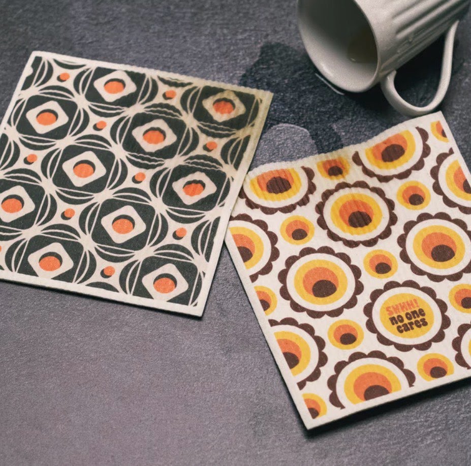 Shhhh! No One Cares Swedish Dishcloth Duo
