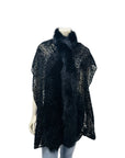 Velvet & Fox Trimmed Wrap