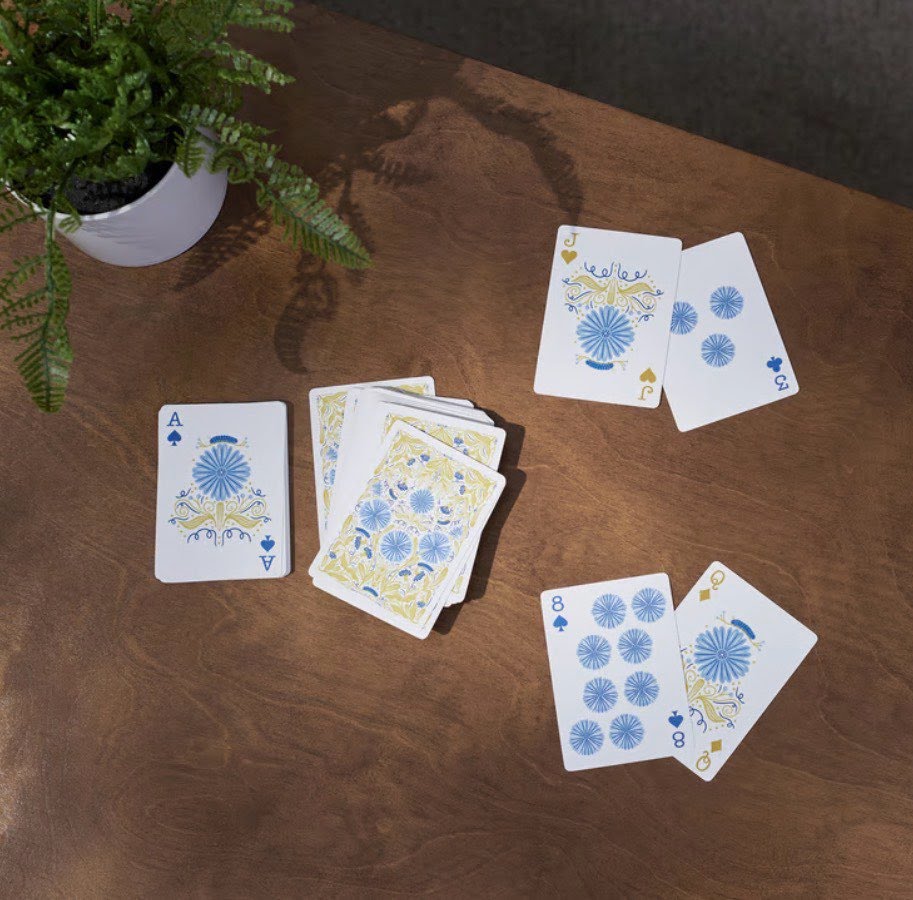 Caterpillar Floral Playing Cards