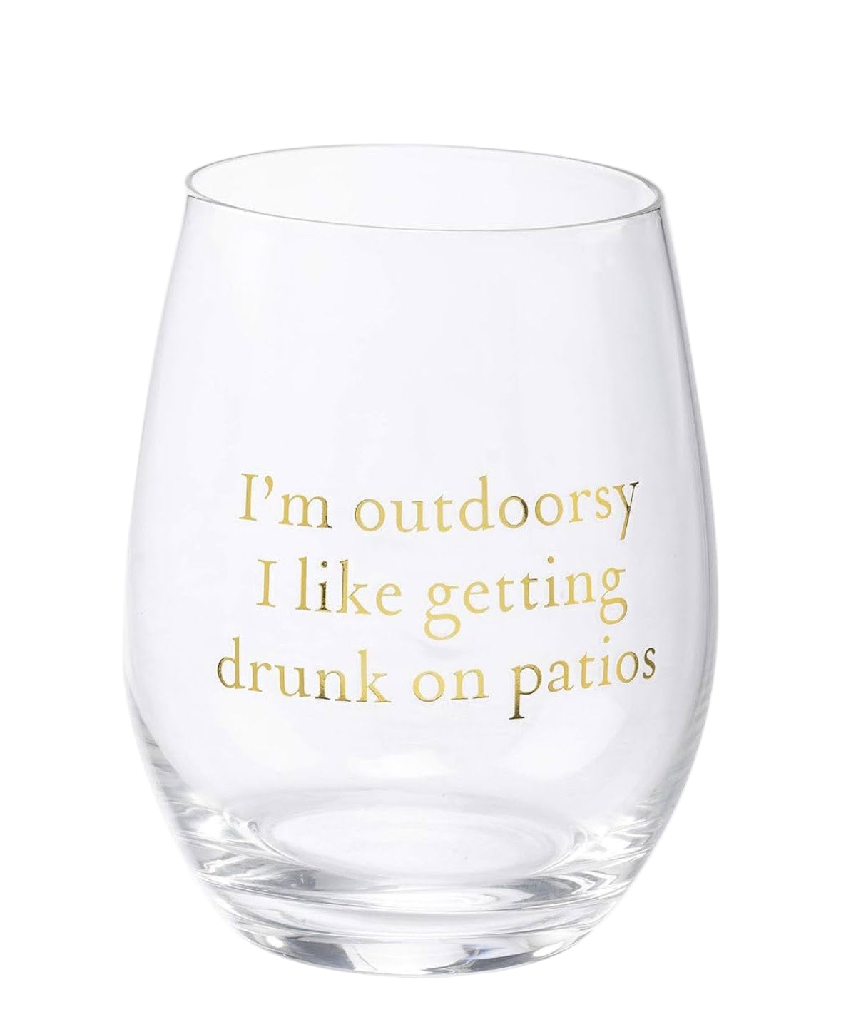 I'm Outdoorsy Stemless Wine Glass