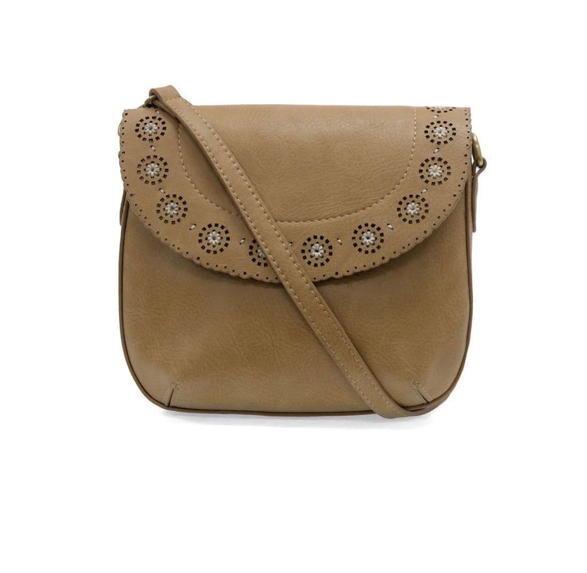 Joy Susan Lazer Cut Daisy Flap Crossbody