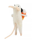 Candy Corn Bow Tie Mouse Critter Ornament