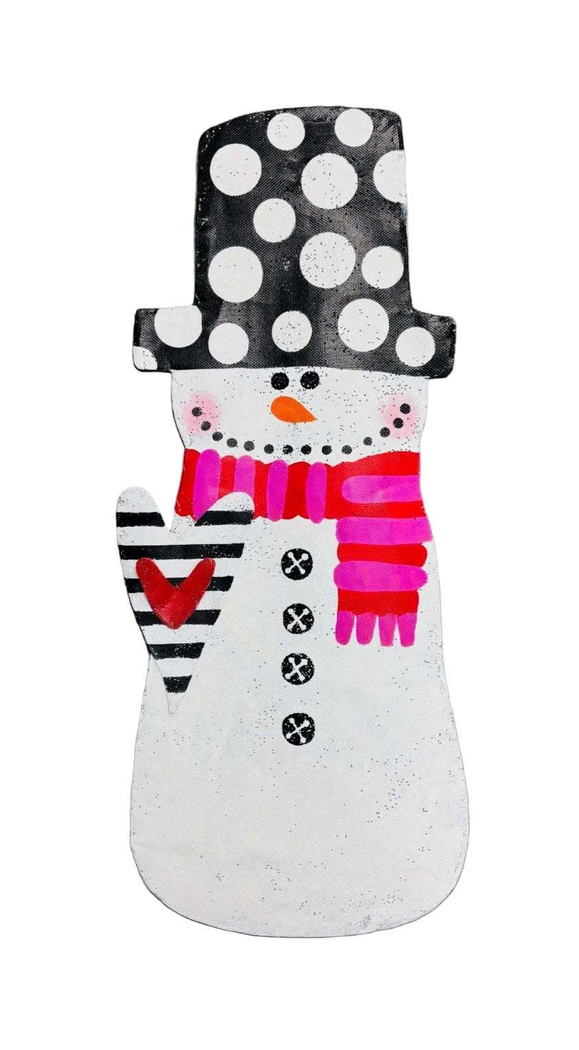 Snowman Heart Door Hanger