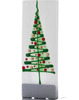 Flatyz Green Christmas Tree with Red & Gold Ornaments Candle