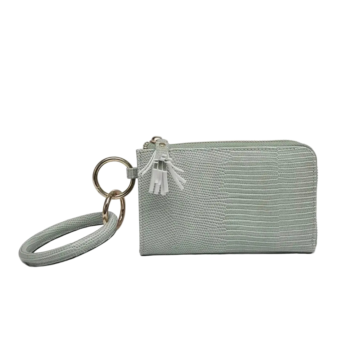 JEN &amp; CO Teal Liv Lizard Bangle Wristlet
