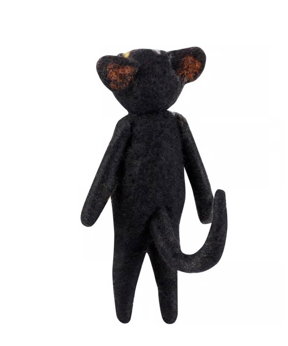 Skeleton Cat Halloween Critter Ornament