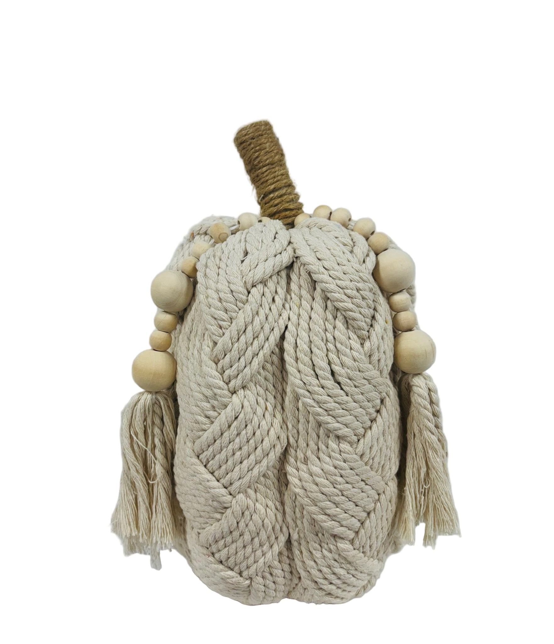 Sweater Pumpkin with Macrame Accents