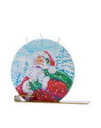 Flatyz Snowy Santa with Present Sack Candle