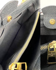 Louis Vuitton Damier EbeneCuir Taurillon Brittany Black Shoulder Bag