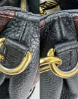 Louis Vuitton Damier EbeneCuir Taurillon Brittany Black Shoulder Bag
