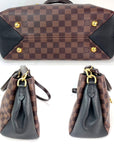Louis Vuitton Damier EbeneCuir Taurillon Brittany Black Shoulder Bag