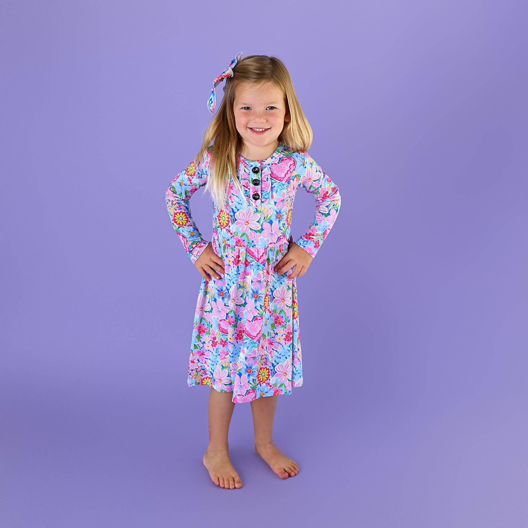 Pippa Floral Tutu Dress Bambo Valentines Day Outfit