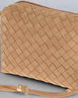 Bottega Veneta Woven Suede Crossbody Bag