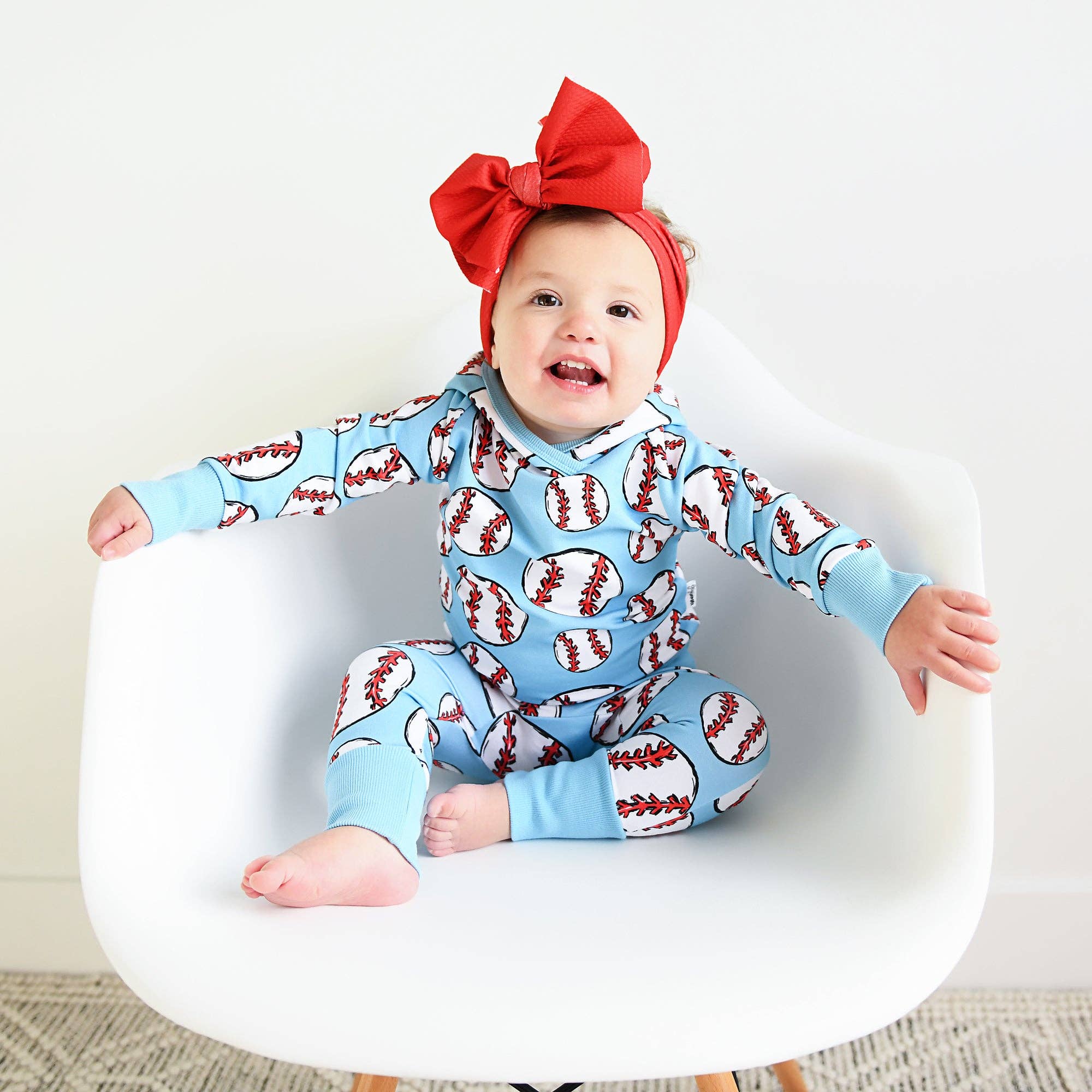 Children Kids Clothing Sweatsuit 2PC Hoodie Set Bambino Baseball