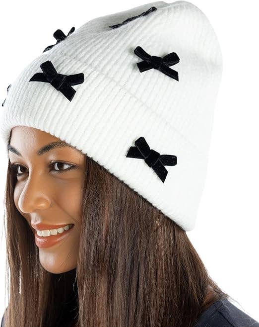 Mini Velvet Bows Beanie