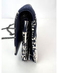 Chanel Reissue 2.55 Quilted Printed Canvas Limited Edition Wallet on a Chain Clutch RARE