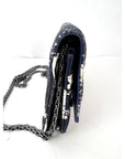 Chanel Reissue 2.55 Quilted Printed Canvas Limited Edition Wallet on a Chain Clutch RARE