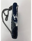 Chanel Reissue 2.55 Quilted Printed Canvas Limited Edition Wallet on a Chain Clutch RARE