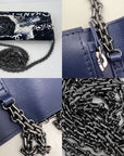 Chanel Reissue 2.55 Quilted Printed Canvas Limited Edition Wallet on a Chain Clutch RARE
