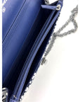 Chanel Reissue 2.55 Quilted Printed Canvas Limited Edition Wallet on a Chain Clutch RARE