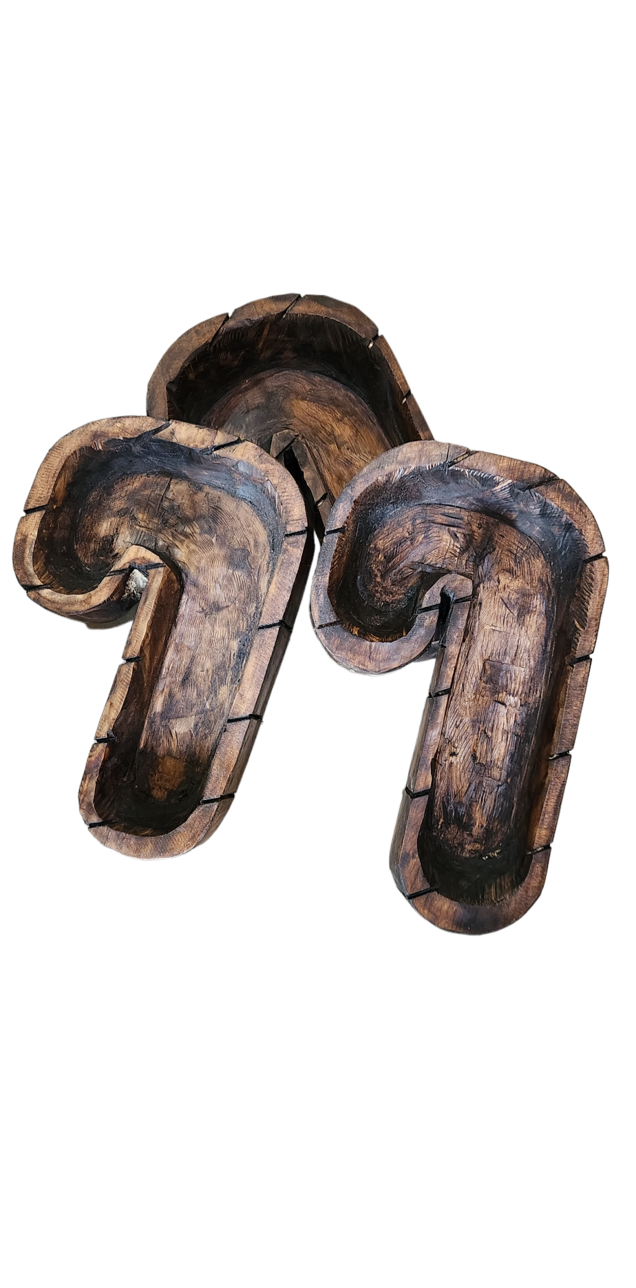 Candy cane wood bowl