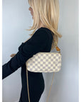 Louis Vuitton Pochette Accessories White  Damier Azur Bag