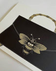 s.e. hagarman Posh Bee Purse Birthday Greeting Card