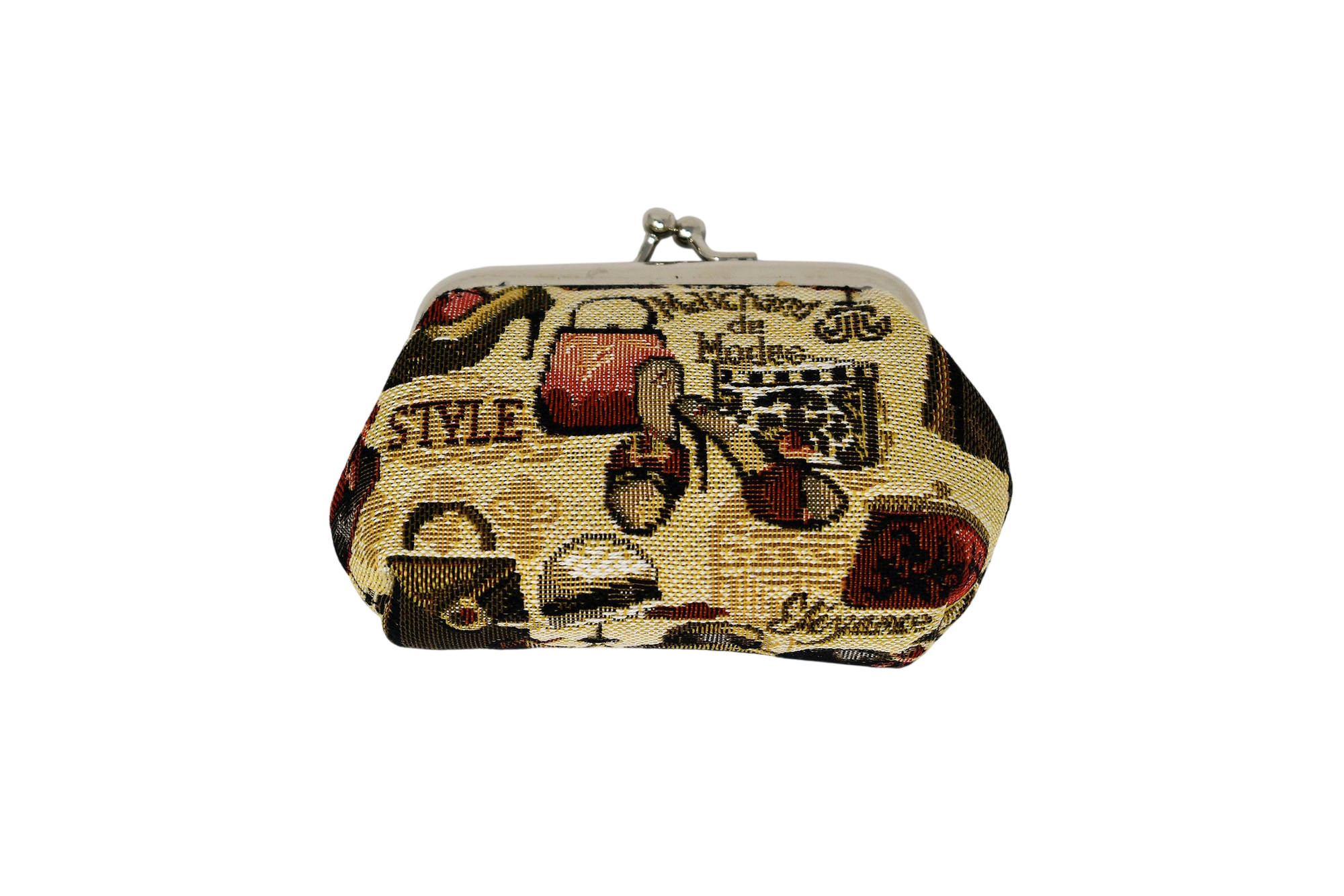 Boutique Tapestry Kiss Lock Coin Purse