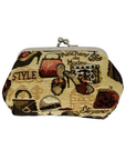 Boutique Tapestry Kiss Lock Coin Purse