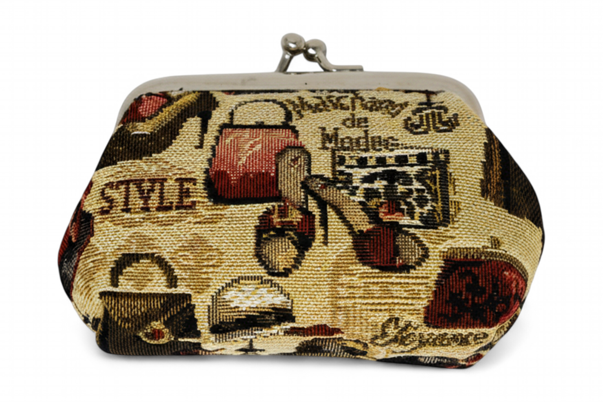 Boutique Tapestry Kiss Lock Coin Purse