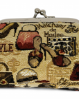 Boutique Tapestry Kiss Lock Coin Purse