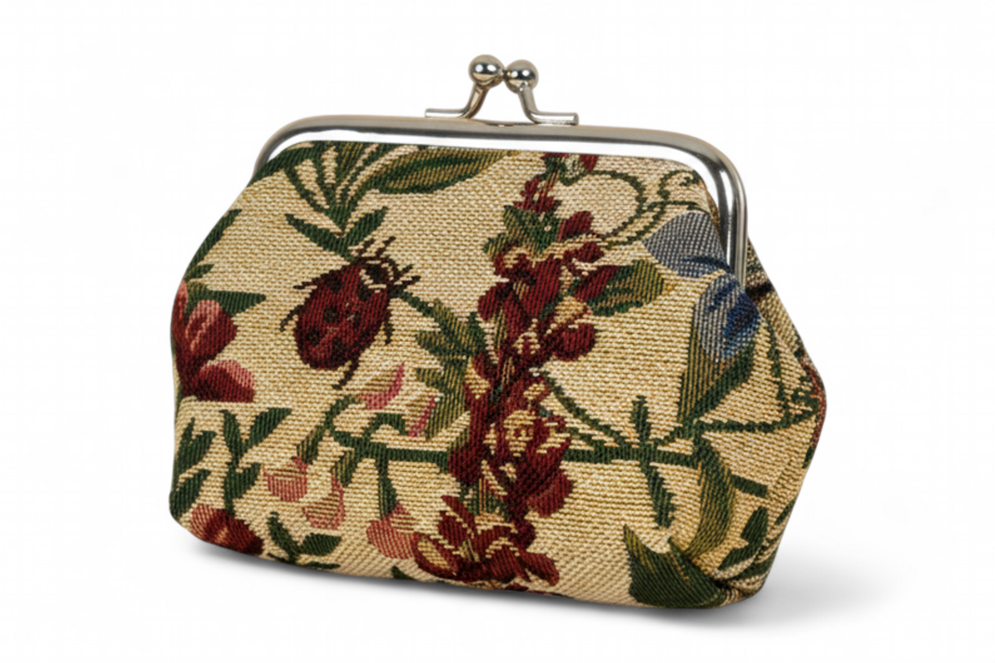 Morning Garden Tapestry Kiss Lock Coin Purse