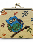 Owls Tapestry Kiss Lock Coin Purse