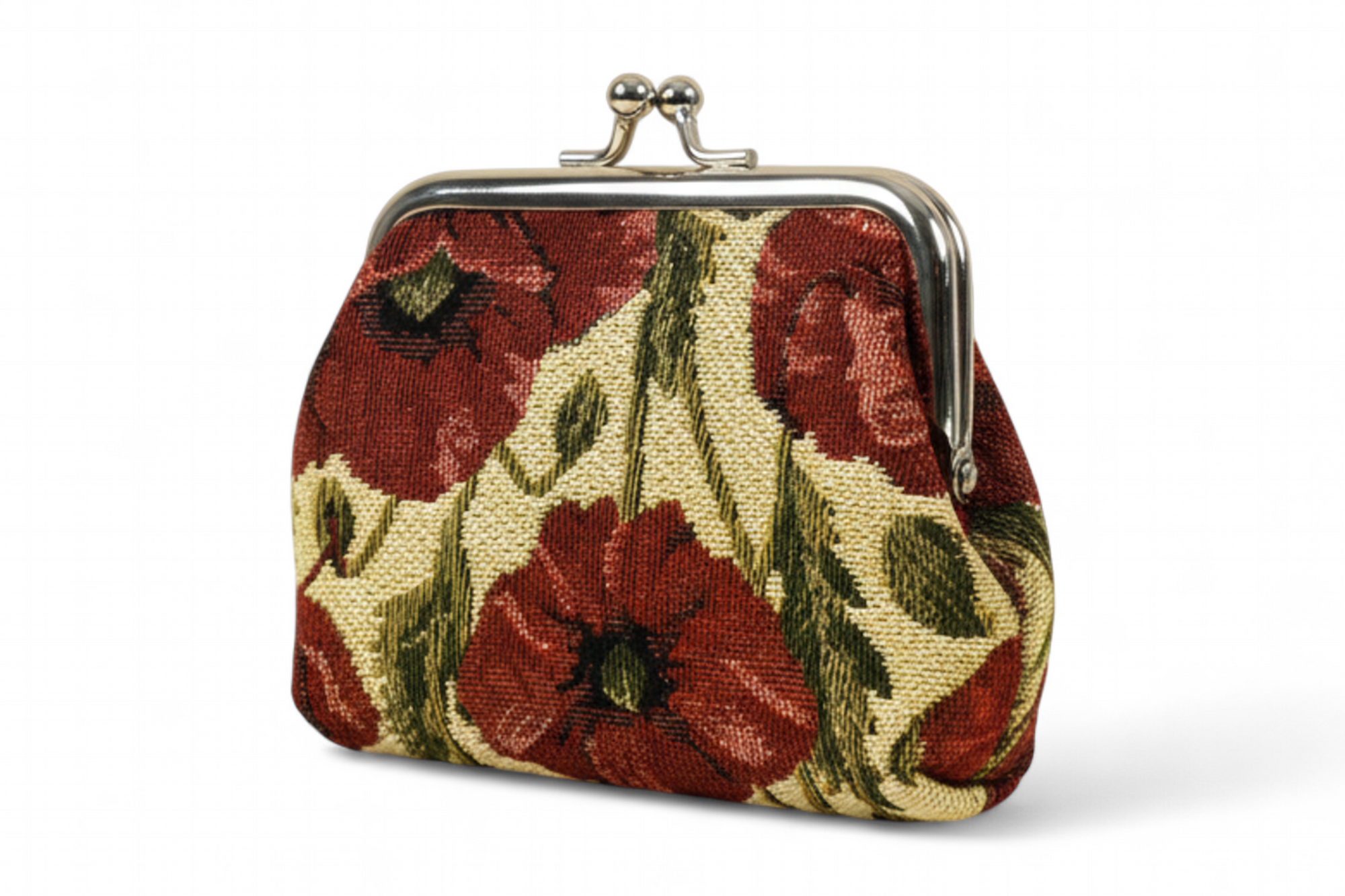 Poppy Tapestry Kiss Lock Coin Purse