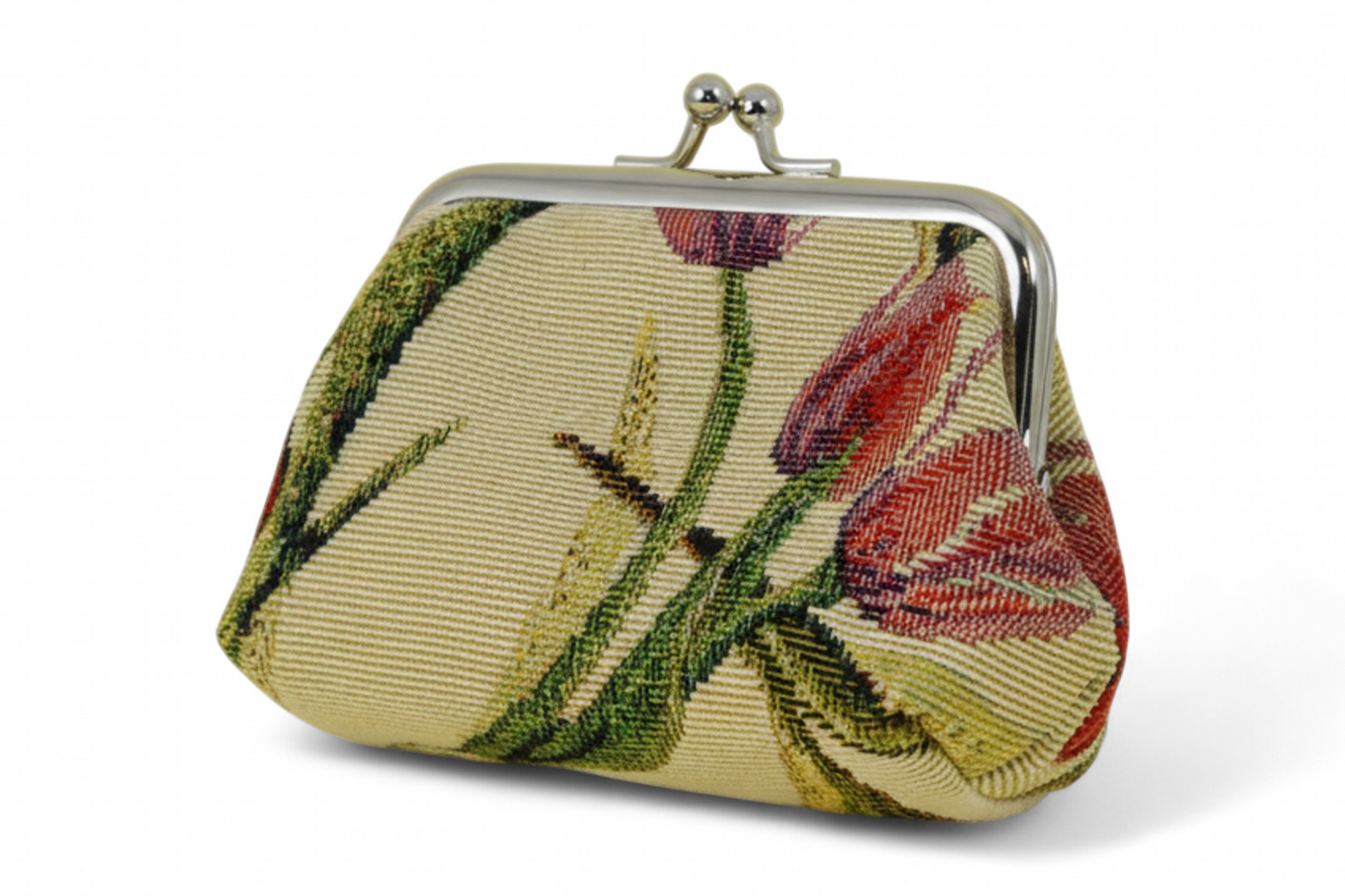 Tulips Tapestry Kiss Lock Coin Purse