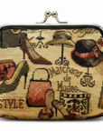 Boutique Tapestry Double Kiss Lock Coin Purse