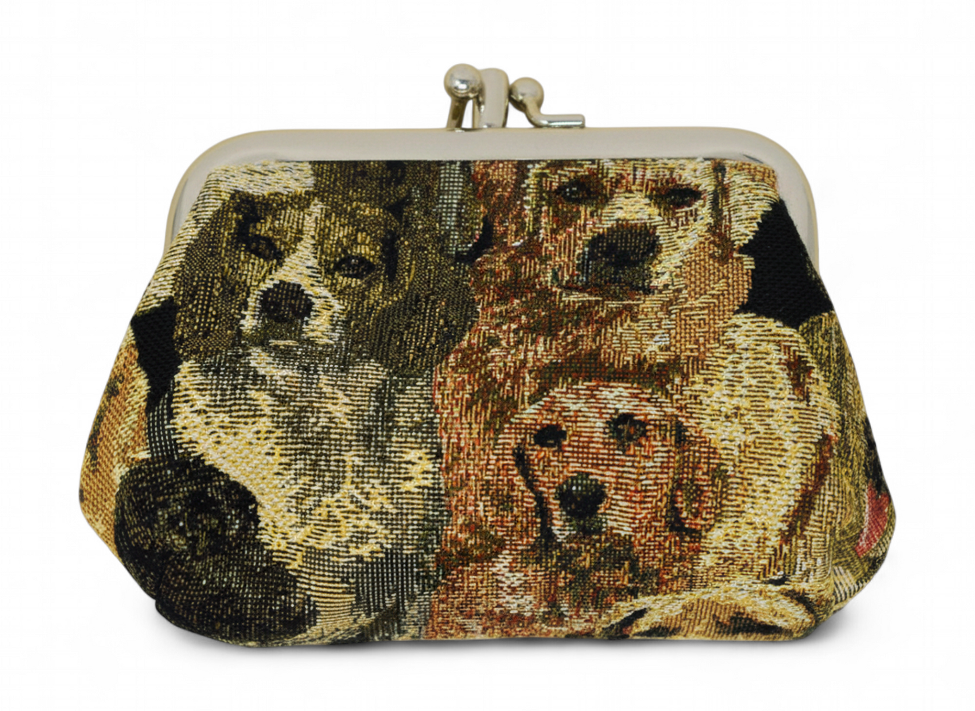 Dogs Tapestry Double Kiss Lock Coin Purse