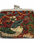 Strawberry Thief Tapestry Double Kiss Lock Coin Purse