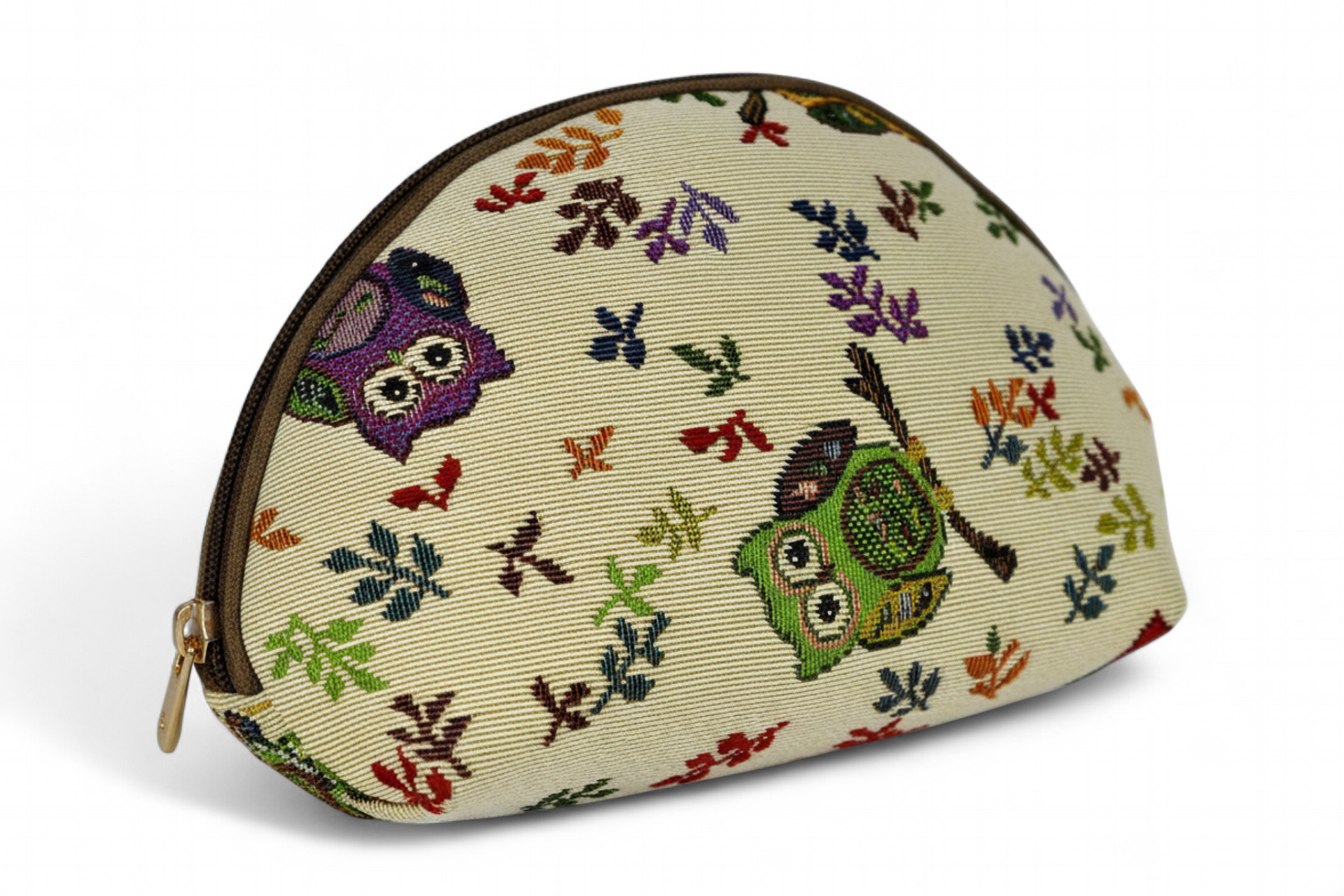 Colorful Owls Tapestry Cosmetic Bag