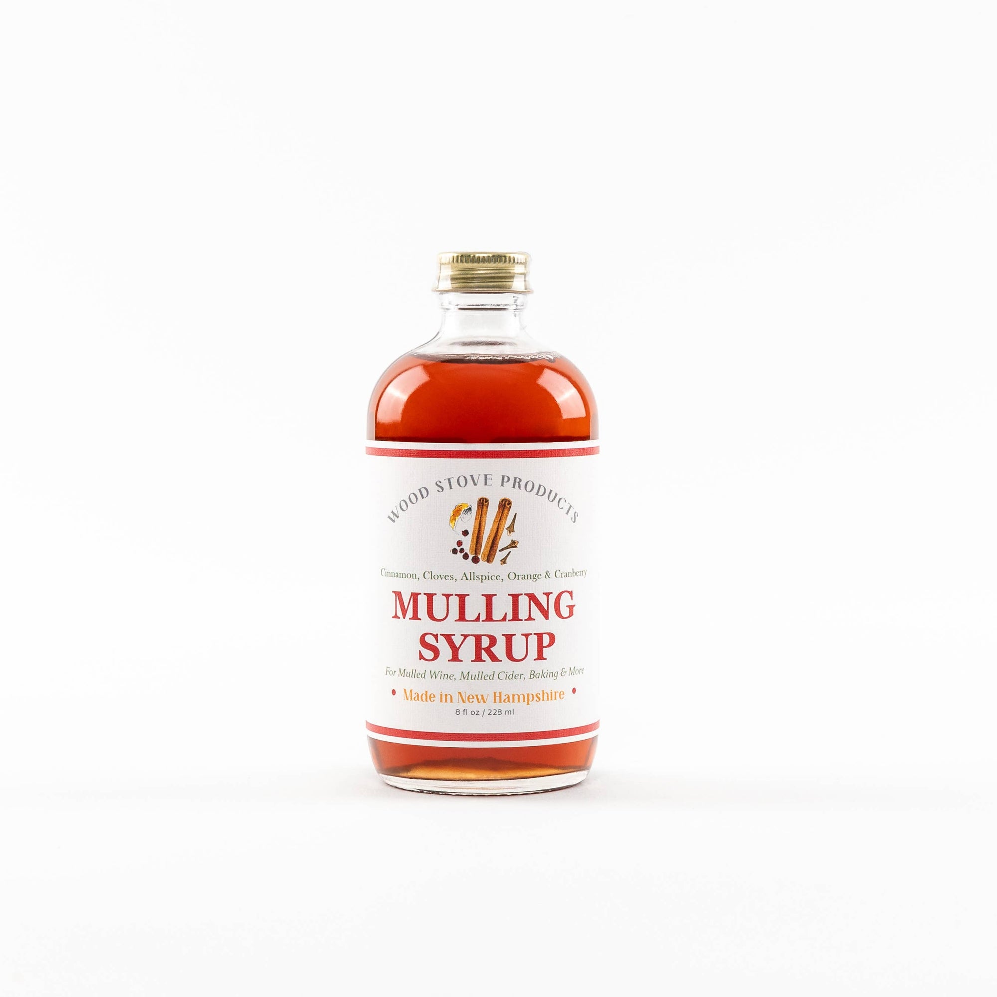 Mulling Syrup, 8 fl oz - for Mulled Wine, Cider, Baking, Coc