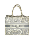 Dior Medium Book Tote Toile de Jouy Ecru and Gray Embroidery