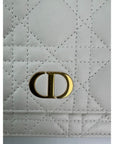Christian Dior Caro Cannage White Leather Belt Bag Clutch