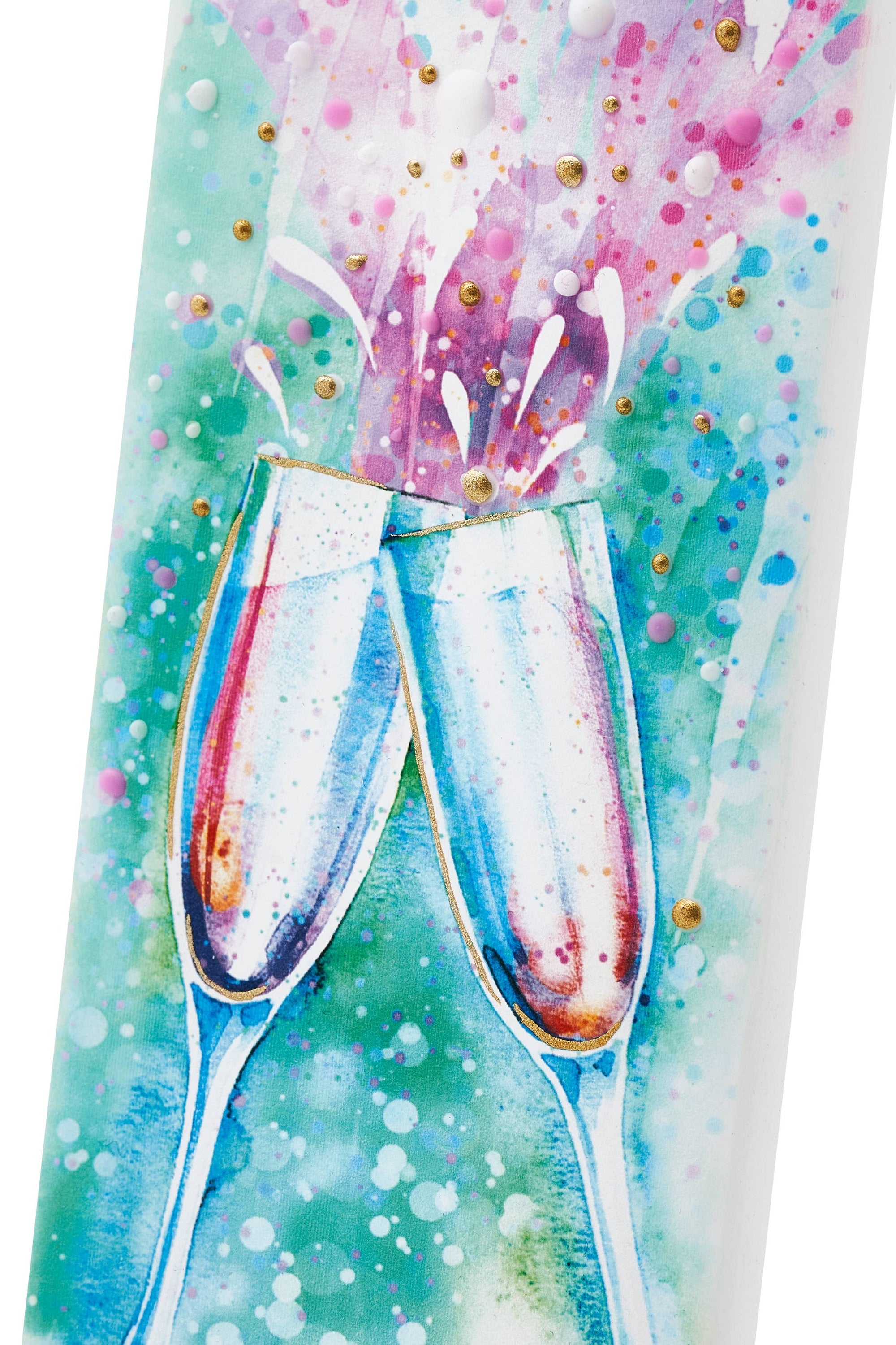 Flatyz Candle Champagne Glasses Clinking