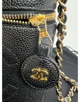 Chanel Vanity Cosmetic Case Black Caviar Leather Bag