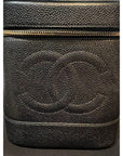 Chanel Vanity Cosmetic Case Black Caviar Leather Bag