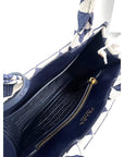 Prada Small Symbole Embroidered Fabric Handbag